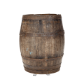 Tonel cerrado circulo de hierro Ø 80 cm H 95 cm
