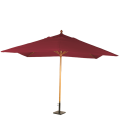 Parasol Luisiana rojo 300 x 300 cm + pie 30 x 30 cm