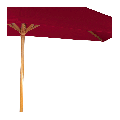 Parasol Luisiana rojo 300 x 300 cm + pie 30 x 30 cm
