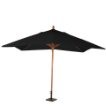 Parasol Luisiana negro 300 x 300 cm + pie 30 x 30 cm