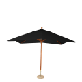 Parasol Luisiana negro 300 x 300 cm + pie de granito Ø 50 cm