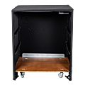 Buffet Cubo licra negro sobre ruedas 69 x 86 Alt.106 cm
