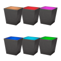 Mesa baja Cono negra con sobre acrílico blanco 70 x 70 x 40 cm