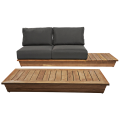 Sofá 2 plazas Lounge Gris 76 x 204 cm H 70 cm