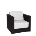 Sillón Lounge trenzado gris 80 x 80 cm Alt. 67 cm