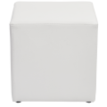 Puf cuadrado vinilo blanco 40 x 40 alt 40 cm