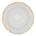 Plato hondo Vintage blanco y dorado Ø 23-25 cm