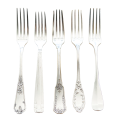 Tenedor de mesa Vintage plata