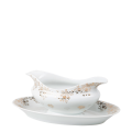 Salsera  Vintage blanca y dorada