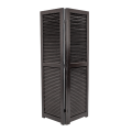 Biombo Luisiana negro 2 hojas L 130 cm (65 x 2) H 205 cm