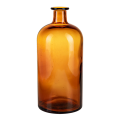 Bote de farmacia vintage en cristal marrón tamaño grande
