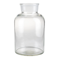 Bote de farmacia vintage en cristal blanco tamaño grande