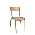 Silla escolar de madera vintage