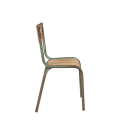 Silla escolar de madera vintage