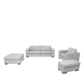 Puf Loft gris 40 x 80 cm Alt. 40 cm