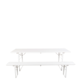 Mesa Kermesse blanca 70 x 220 cm Alt.78 cm