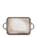 Bandeja de metal plateado vintage