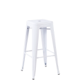 Taburete industrial  blanco Alt 76 cm