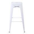 Taburete industrial  blanco Alt 76 cm