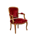 Sillón bohemio rosa – rojo vintage