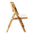 Silla Bali plegable con cojin crema