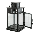 Farol de acero negro 15 x 15 cm Altura 28 cm