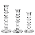 Juego de 3 portavelas de cristal Coronel
