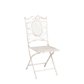 Silla de hierro forjado Chantilly blanca