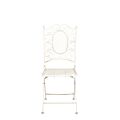 Silla Chantilly vintage blanca de hierro forjado