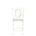 Silla Chantilly vintage blanca de hierro forjado