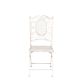 Silla de hierro forjado Chantilly blanca