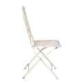 Silla de hierro forjado Chantilly blanca