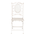 Silla de hierro forjado Chantilly blanca