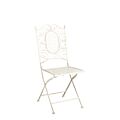Silla Chantilly vintage blanca de hierro forjado