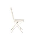 Silla Chantilly vintage blanca de hierro forjado