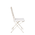 Silla de hierro forjado Chantilly blanca con cojin