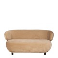 Sofá Elton de terciopelo topo con extensión 78 x 170 cm Alt 80 cm