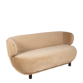 Sofá Elton de terciopelo topo con extensión 78 x 170 cm Alt 80 cm