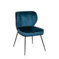 Silla Dandy de terciopelo azul