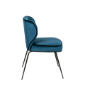 Silla Dandy de terciopelo azul