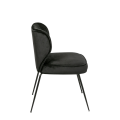 Silla Dandy de terciopelo negro