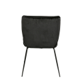 Silla Dandy de terciopelo negro