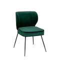 Silla Dandy de terciopelo verde