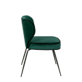 Silla Dandy de terciopelo verde