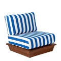 Sillón Chill-out Beach Club Blue 76 x 76 cm  Alt. 70 cm