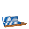Sofá Chill-out Beach Club Blue 76 x 204 cm Alt. 70 cm