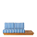 Sofá Chill-out Beach Club Blue 76 x 204 cm Alt. 70 cm