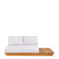 Sofá Lounge gris 76 x 204 cm Alt. 70 cm