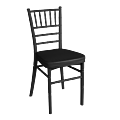 Silla Bambú negra asiento negro