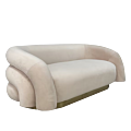 Sofá Roberta beige 82 x 190 cm H 65 cm